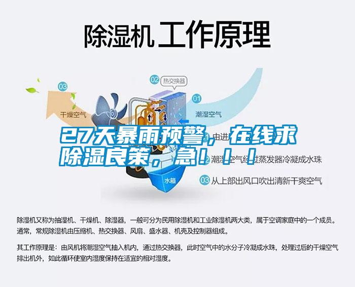 27天暴雨預警，在線求除濕良策，急?。?！