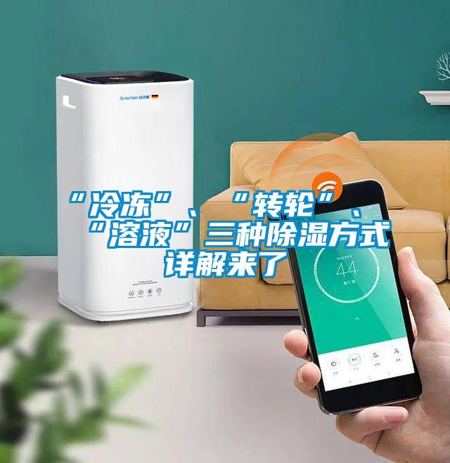 “冷凍”、“轉(zhuǎn)輪”、“溶液”三種除濕方式詳解來了