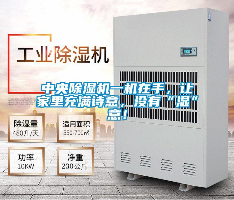 中央除濕機(jī)一機(jī)在手，讓家里充滿詩意，沒有“濕”意！