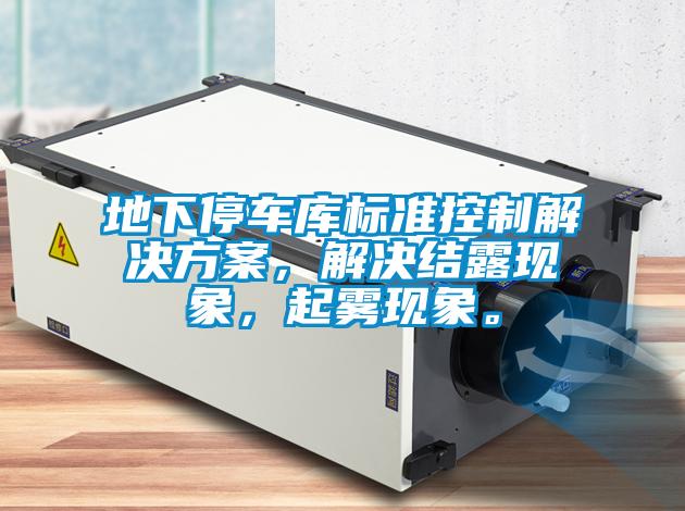 地下停車庫標(biāo)準(zhǔn)控制解決方案，解決結(jié)露現(xiàn)象，起霧現(xiàn)象。