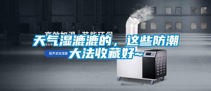 天氣濕漉漉的，這些防潮大法收藏好~