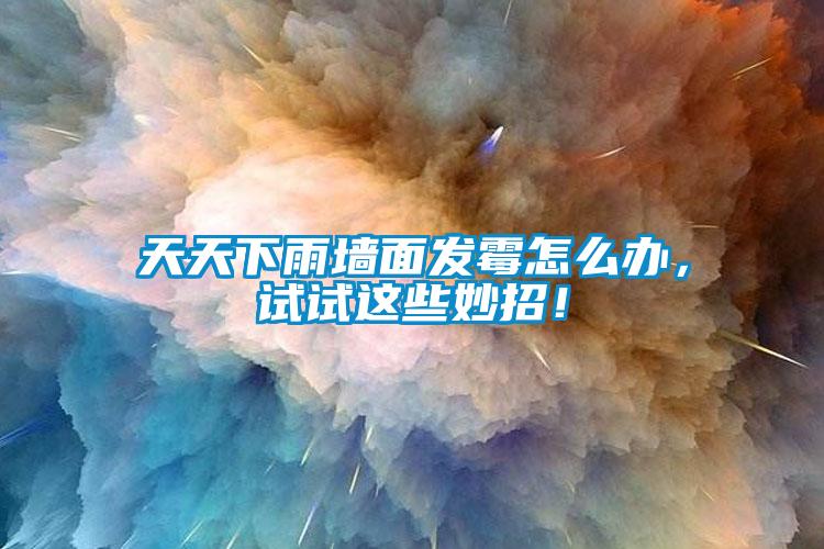 天天下雨墻面發(fā)霉怎么辦，試試這些妙招！