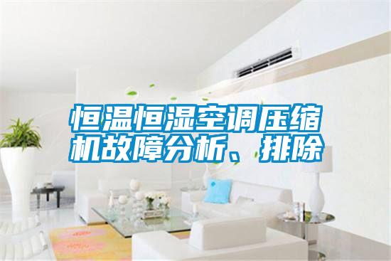 恒溫恒濕空調(diào)壓縮機(jī)故障分析、排除