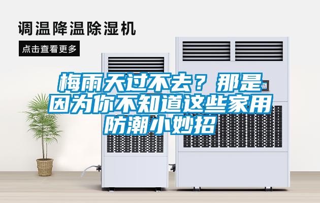 梅雨天過不去？那是因?yàn)槟悴恢肋@些家用防潮小妙招