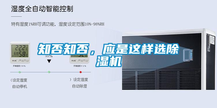 知否知否，應是這樣選除濕機