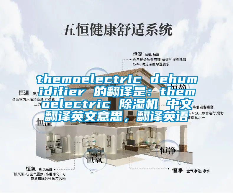 themoelectric dehumidifier 的翻譯是：themoelectric 除濕機 中文翻譯英文意思，翻譯英語