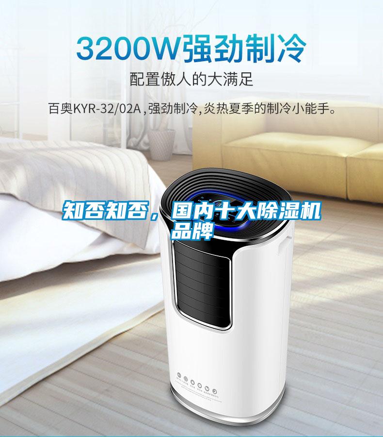 知否知否，國內(nèi)十大除濕機品牌