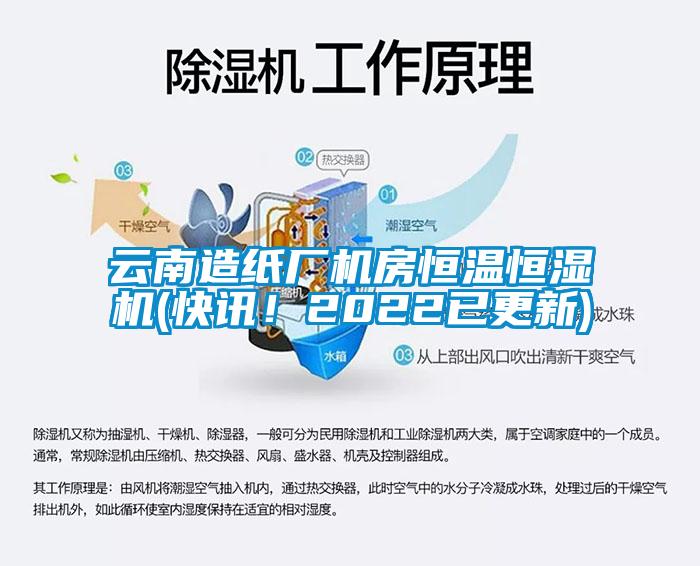 云南造紙廠機房恒溫恒濕機(快訊！2022已更新)
