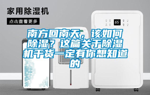 南方回南天，該如何除濕？這篇關(guān)于除濕機(jī)干貨一定有你想知道的