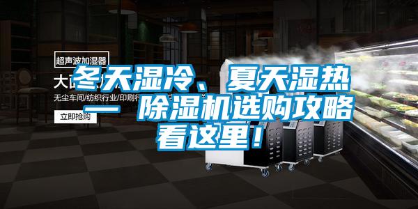 冬天濕冷、夏天濕熱 — 除濕機(jī)選購攻略看這里！
