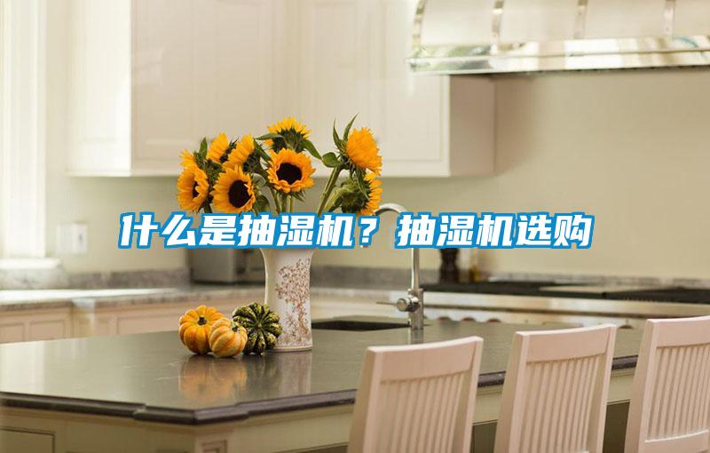 什么是抽濕機？抽濕機選購