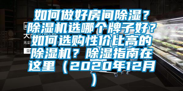 如何做好房間除濕？除濕機選哪個牌子好？如何選購性價比高的除濕機？除濕指南在這里（2020年12月）