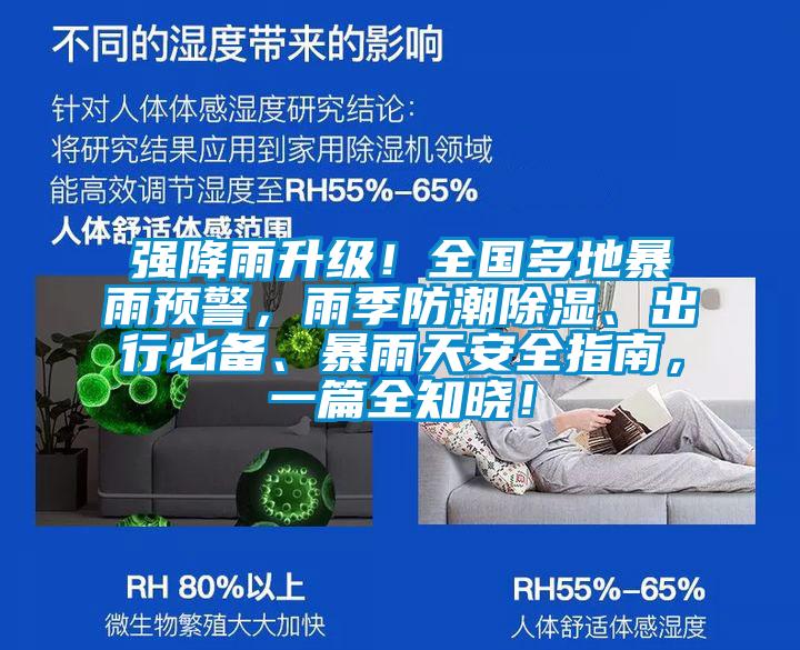 強降雨升級！全國多地暴雨預警，雨季防潮除濕、出行必備、暴雨天安全指南，一篇全知曉！