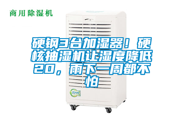 硬鋼3臺加濕器！硬核抽濕機讓濕度降低20，雨下一周都不怕