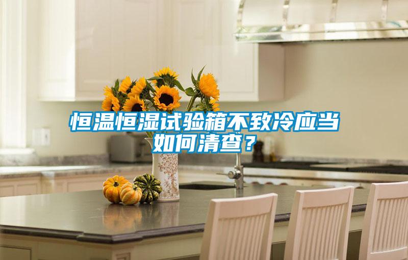恒溫恒濕試驗箱不致冷應當如何清查？