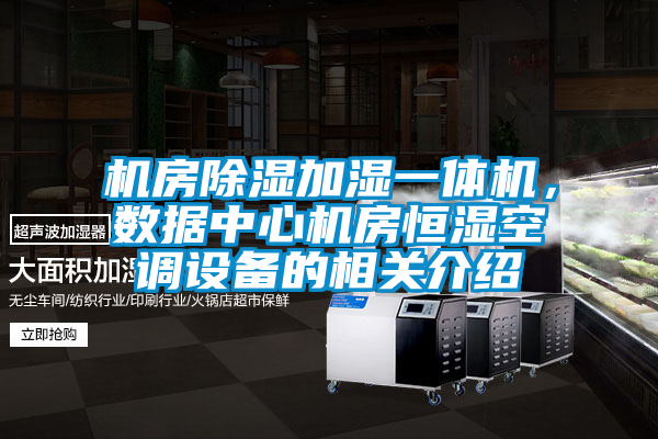 機(jī)房除濕加濕一體機(jī)，數(shù)據(jù)中心機(jī)房恒濕空調(diào)設(shè)備的相關(guān)介紹