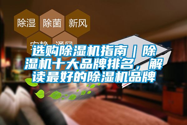 選購除濕機指南｜除濕機十大品牌排名，解讀最好的除濕機品牌