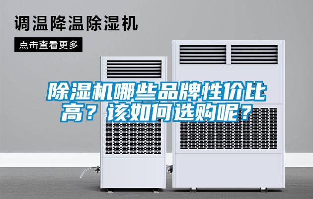 除濕機哪些品牌性價比高？該如何選購呢？