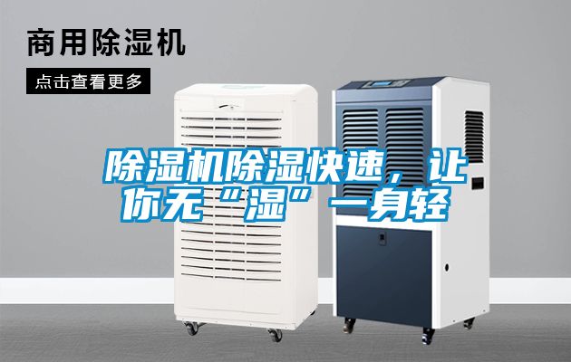 除濕機除濕快速，讓你無“濕”一身輕